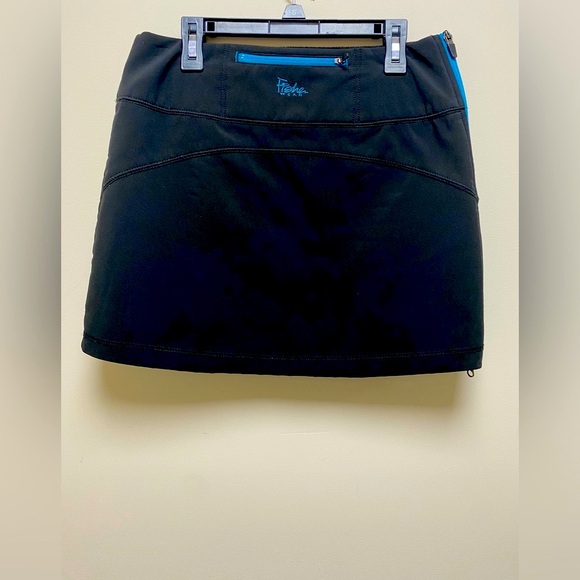 FisheWear Allagash Soft Shell Fleece Lined Skirt Black/Blue Small - Picture 2 of 4